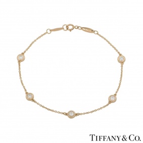 Tiffany & co. Rose Gold Elsa Peretti Diamonds by the Yard Bracelet